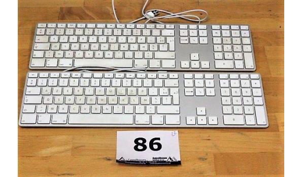 2 toetsenborden APPLE, A1243, werking niet gekend